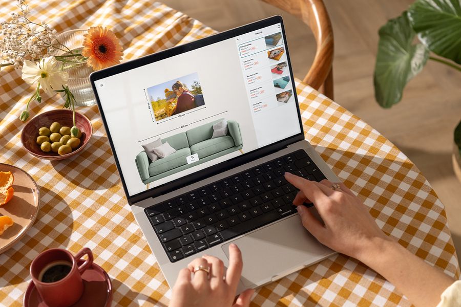 Skapa egna canvastavlor och inramade väggdekorationer online med önskefotos verktyg.