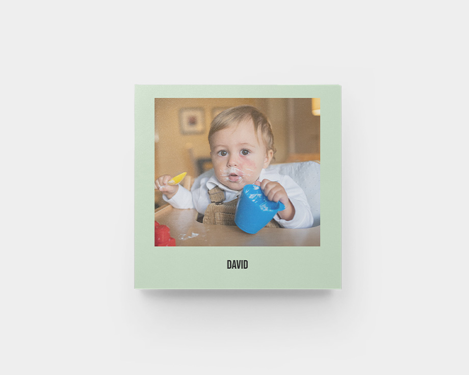 Medium kvadratisk fotobok med mjukt omslag