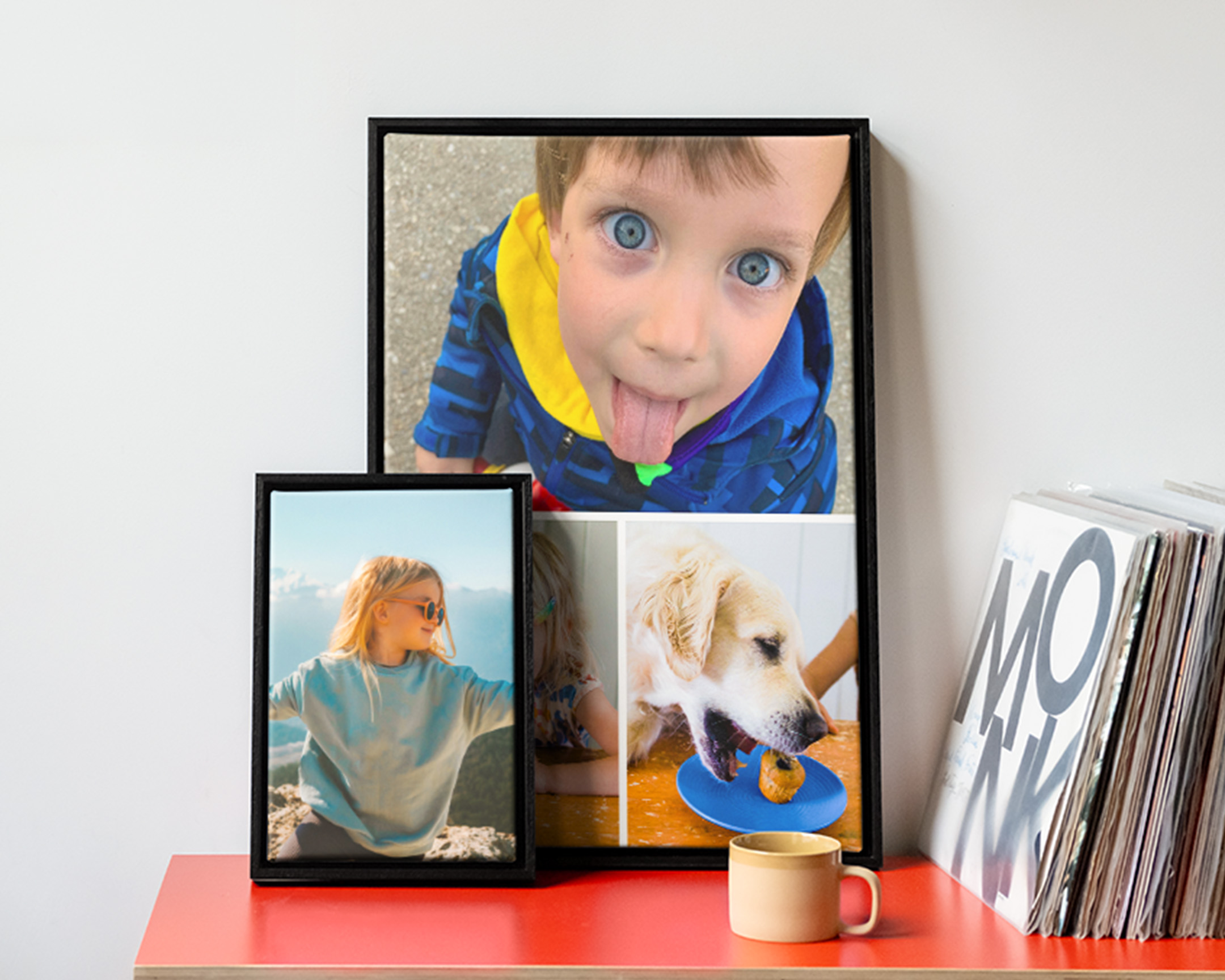 Utvalda väggdekorationer med både collage och enstaka motiv