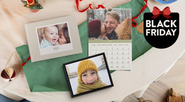 Fotobok, kalender och canvastavla