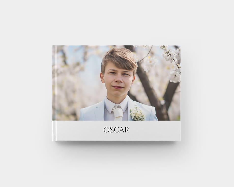 fotobok med hårt omslag i liggande format