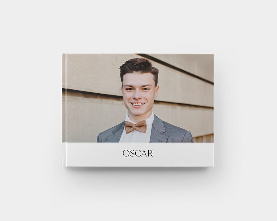 fotobok med hårt omslag i liggande format