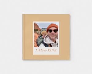 Medium kvadratisk fotobok med mjukt omslag
