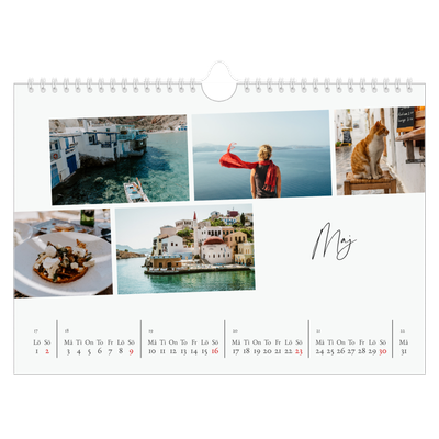 Fotokalender A4 Enkel — Stadssemester (vit) [Maj]