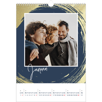 Fotokalender A3 Enkel — Gyllene penseldrag