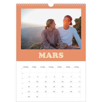 A3 Årskalender — Retro ramar [Mars]
