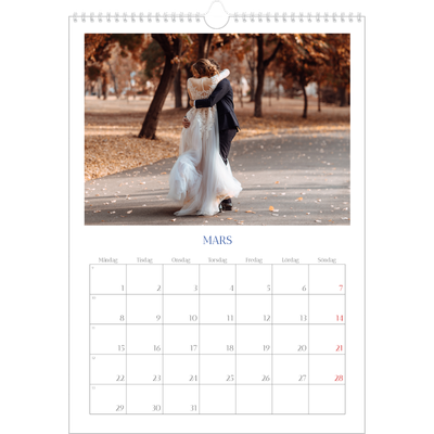 A3 Årskalender — Koboltklassiker [Mars]