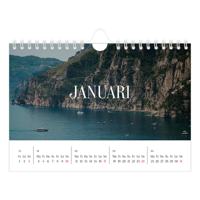 Fotokalender A5 Enkel — Oändlig flykt [Januari]