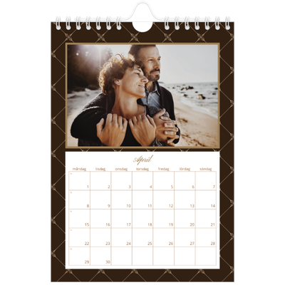 Fotokalender A5 Enkel — Geometriskt mönster [April]