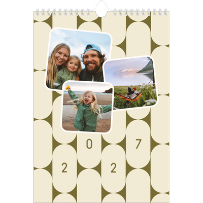 Fotokalender A4 Enkel (20 x 30 cm) — Retro mönster [omslag]