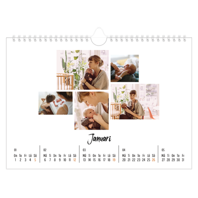 Fotokalender A4 Enkel — Boken om mig [Januari]