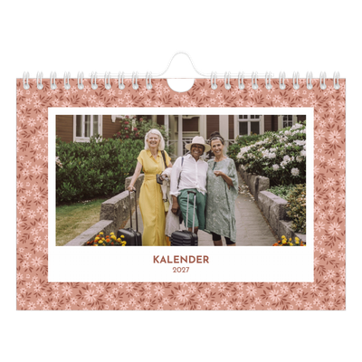 Fotokalender A5 Enkel — Blomstermönster [omslag]