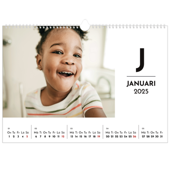 Fotokalender A3 Enkel — Bokstav i fokus