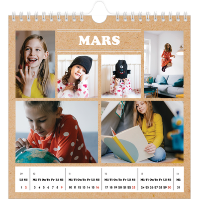 Årskalender kvadratisk — Magasinstil [Mars]