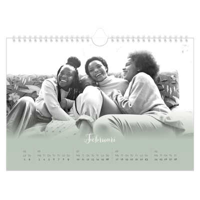 Fotokalender A4 Enkel — Grön dimma [Februari]