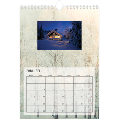 Fotokalender A4 Enkel (20 x 30 cm) — Tillbaka till naturen [Februari]