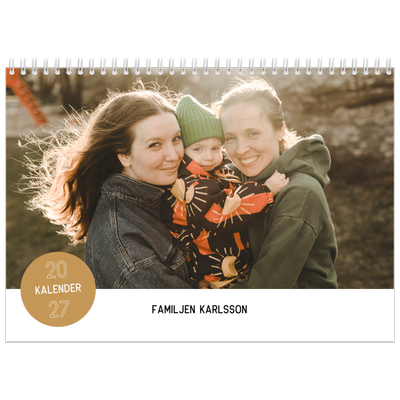 Fotokalender A3 Klassisk (30 x 40 cm) — Fotoklistermärke [omslag]