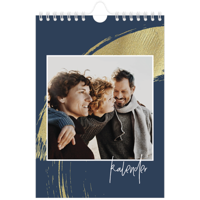 Fotokalender A5 Enkel — Gyllene penseldrag [omslag]