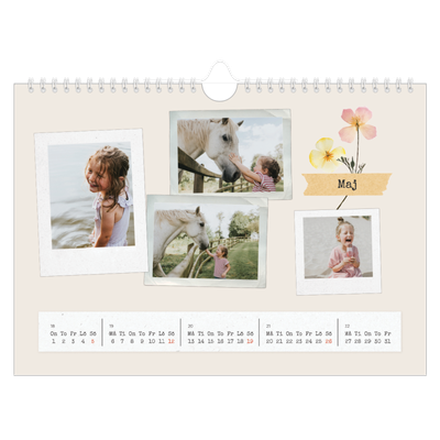 Fotokalender A4 Enkel — Retro scrapbooking [omslag]