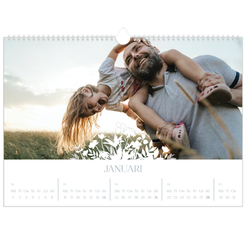 Fotokalender A3 Enkel — Blommotiv