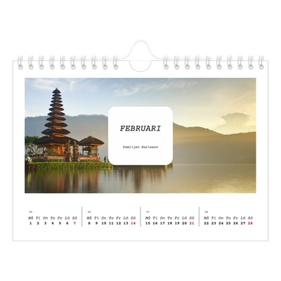 Fotokalender A5 Enkel — Hela historien [Februari]
