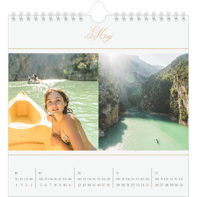 Årskalender kvadratisk — Elegant guld [omslag]