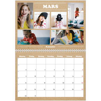 Fotokalender A3 Klassisk (30 x 40 cm) — Magasinstil [Mars]