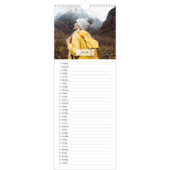 Fotokalender Smal (15x40cm) — Klassisk kalender