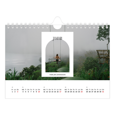 Fotokalender A5 Enkel — Det öppna valvet [Januari]
