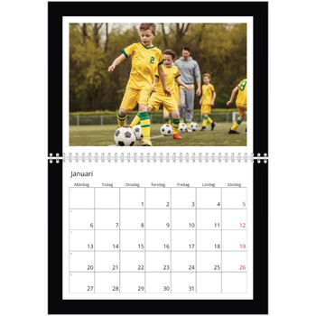 Fotokalender A3 Klassisk — Svart bakgrund