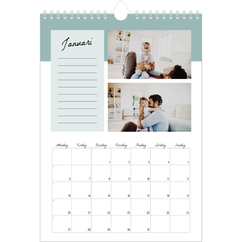 Fotokalender A4 Enkel — Kalenderlista
