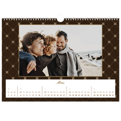 Fotokalender A3 Enkel — Geometriskt mönster [Mars]