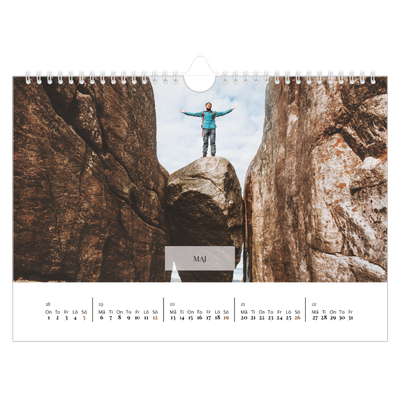 Fotokalender A4 Enkel — Klassisk kalender [omslag]