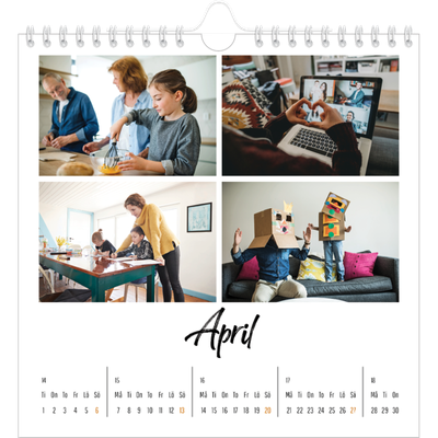 Årskalender kvadratisk — Boken om mig [April]