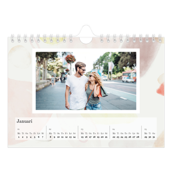 Fotokalender A5 Enkel — Akvarell former