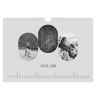 Fotokalender A4 Enkel — Den öppna vägen [Januari]
