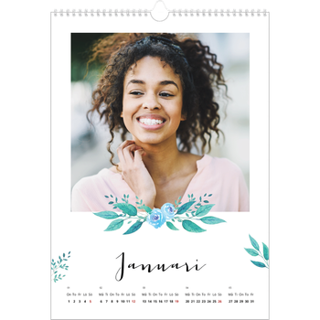 Fotokalender A3 Enkel — Illustrationer av blommor