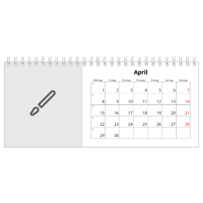 Skrivbordskalendrar — Designa din egna fotoprodukt [April]