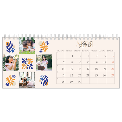 Skrivbordskalendrar — Minimalistisk korall [omslag]