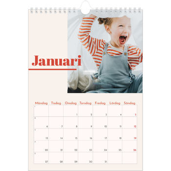 Fotokalender A4 Enkel — 90-talets nostalgi