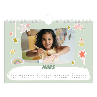 Fotokalender A5 Enkel — Magisk regnbåge [Mars]