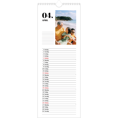 Fotokalender Smal  — Serif och ögonblick [April]