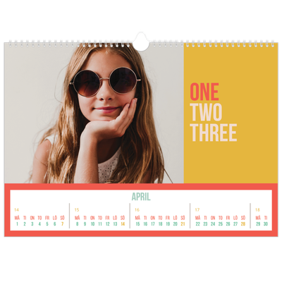 Fotokalender A3 Enkel — Ljust och vackert [April]