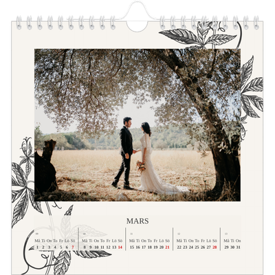 Årskalender kvadratisk — Bläck & murgröna [Mars]