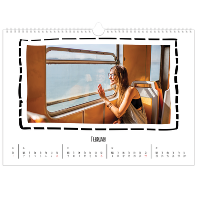 Fotokalender A3 Enkel — Albumögonblick [Februari]