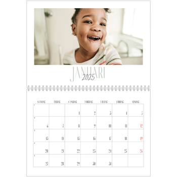 Fotokalender A3 Klassisk — Flera typsnitt