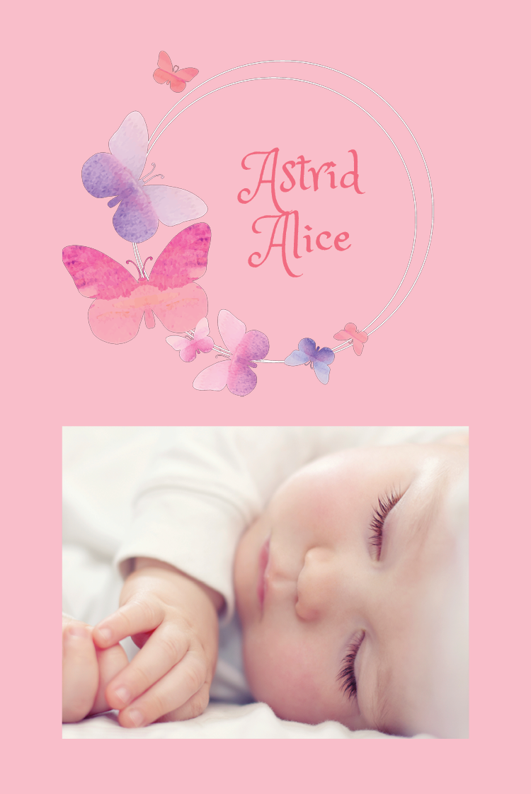 Inbjudningar — Fjärilar i vattenfärg