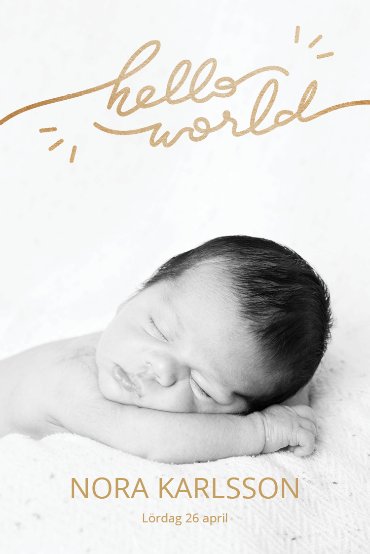 Inbjudningar — Guldskrift