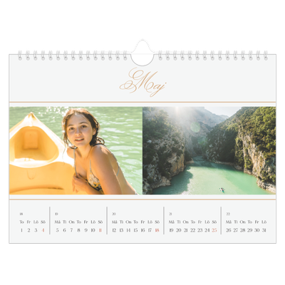 Fotokalender A4 Enkel — Elegant guld [omslag]
