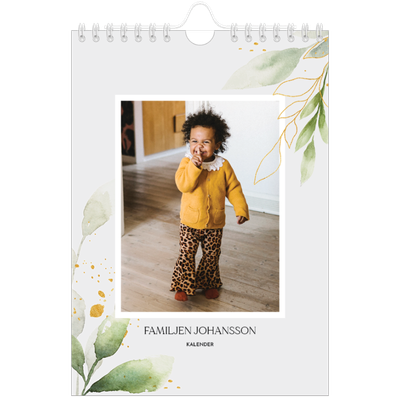 Fotokalender A5 Enkel — Blomster akvarell [omslag]